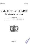 Bullettino senese di storia patria