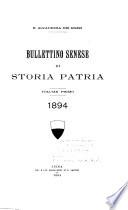 Bullettino senese di storia patria