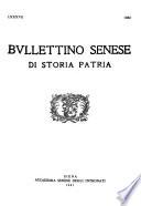 Bullettino senese di storia patria