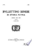 Bullettino senese di storia patria