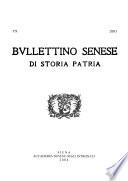 Bullettino senese di storia patria
