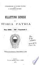 Bullettino senese di storia patria