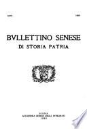 Bullettino senese di storia patria