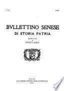 Bullettino senese di storia patria