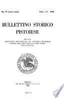 Bullettino storico pistoiese