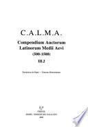 C.A.L.M.A., Compendium auctorum Latinorum Medii Aevi, 500-1500