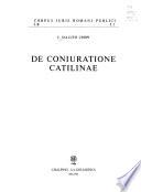 C. Sallusti Crispi De coniuratione Catilinae