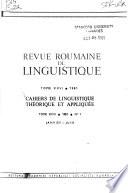 Cahiers de linguistique théorique et appliquée