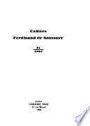 Cahiers Ferdinand de Saussure