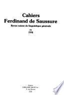Cahiers Ferdinand de Saussure
