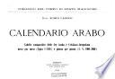 Calendario arabo
