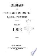Calendario del Santuario di Pompei per l'anno ...
