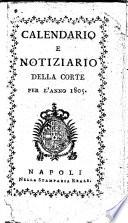 Calendario e notiziario della corte