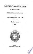 Calendario generale pe' Regii Stati pubblicato con autorità del Governo e con privilegio di S.S.R.M