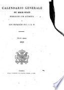 Calendario generale pe' Regii Stati pubblicato con autorità del Governo e con privilegio di S.S.R.M