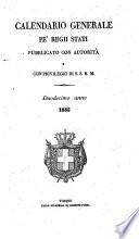 Calendario generale pe' Regii Stati pubblicato con autorità del Governo e con privilegio di S.S.R.M