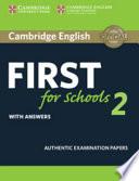 Cambridge English First for Schools 2 Student's Book with answers