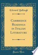 Cambridge Readings in Italian Literature