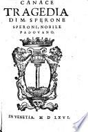 Canace tragedia