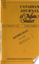 Canadian journal of Italian studies