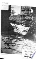 Canadian journal of Italian studies