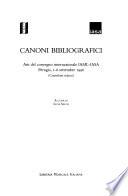 Canoni bibliografici