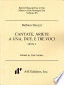 Cantate, ariete a una, due, e tre voci, opus 3