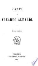 Canti di Aleardo Aleardi