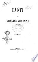 Canti di Girolamo Ardizzone