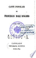 Canti popolari di Francesco Dall'Ongaro (1845-1849)