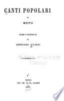 Canti popolari di Noto