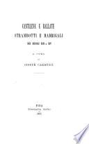 Cantilene e ballate, strambotti e madrigali nei secoli xiii e xiv, a cura di G. Carducci