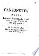 Canzonetta nuova sopra una ragazza, che si millanta, d'essere l'idolo di tutti gli uomini