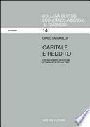 Capitale e reddito. Operazione di gestione e «Dinamica dei valori»