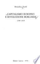 Capitalismo europeo e rivoluzione borghese, 1789-1815