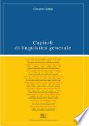 Capitoli di linguistica generale