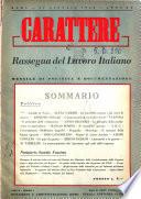 Carattere rassegna del lavoro italiano