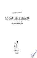 Caratteri e figure della poesia italiana contemporanea