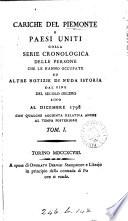Cariche del Piemonte e paesi uniti colla serie cronologica delle persone che le hanno occupate ed altre notizie di nuda istoria dal fine del secolo decimo sino al dicembre 1798