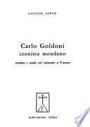 Carlo Goldoni cronista mondana