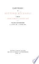 Carteggi di Bettino Ricasoli