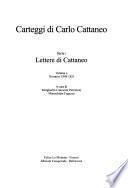 Carteggi di Carlo Cattaneo: 16 marzo 1848-1851