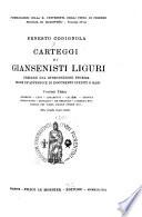 Carteggi di giansenisti liguri