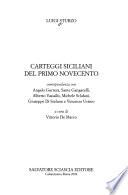 Carteggi siciliani del primo Novecento