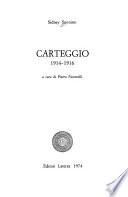 Carteggio 1914-1916 [i.e. millenovecentoquattordici-millenovecentoseidici]