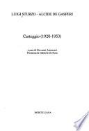 Carteggio (1920-1953)