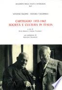 Carteggio (1933-1962)