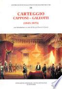 Carteggio Capponi-Galeotti (1845-1875)