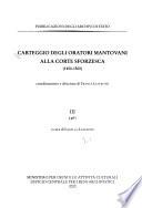 Carteggio degli oratori mantovani alla corte sforzesca (1450-1500): 1461
