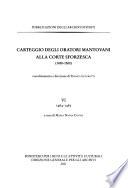 Carteggio degli oratori mantovani alla corte sforzesca (1450-1500): 1464-1465